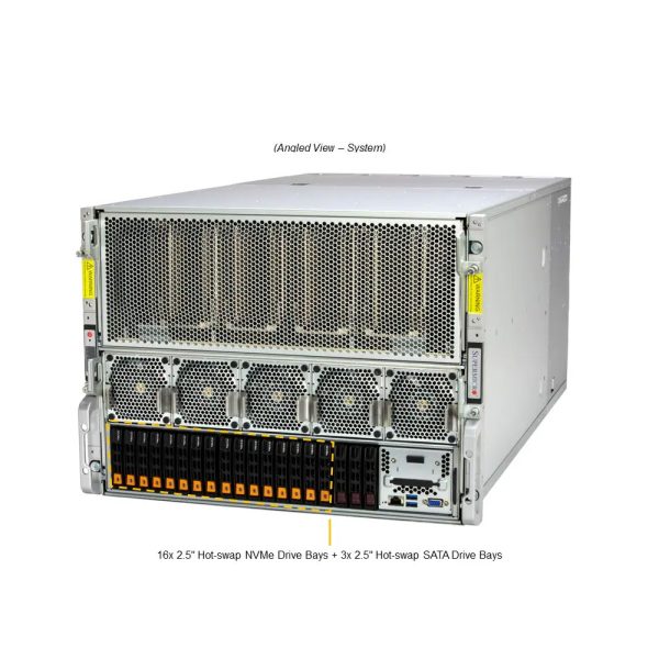 SuperServer SYS-821GE-TNHR 8u Rack Intel CPU 8 GPU Data Center AI Server - Image 2